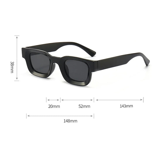 Gafas de Sol Retro Rectangulares Pequeñas | Estilo Punk Vintage Unisex UV400