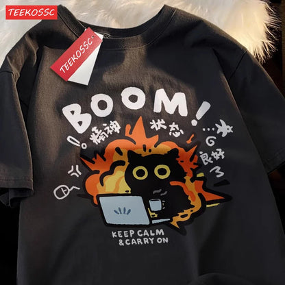 Camiseta Good Mental State | Algodón Hombre y Mujer | Manga Corta Verano 2025 Oversized Casual
