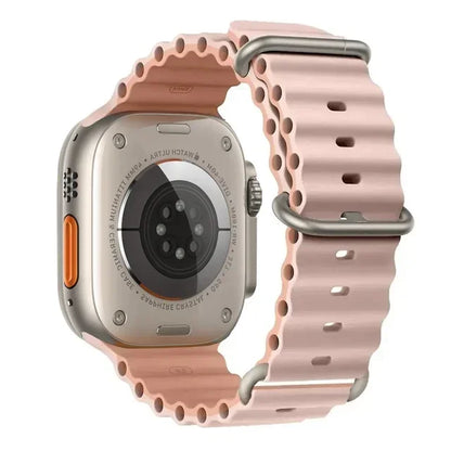 Correa Ocean Band Compatible con Apple Watch | Pulsera Deportiva Ajustable 49mm 45mm 44mm 41mm 40mm Series SE 3 6 7 8 9 10 Ultra