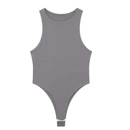 TRAF Body Mujer Sin Mangas Verano | Bodysuit Halter Blanco y Negro