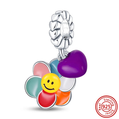 Charm perrito y huesito de plata 925 – Abalorio estilo sorpresa para pulsera tipo Pandora, joyería DIY romántica