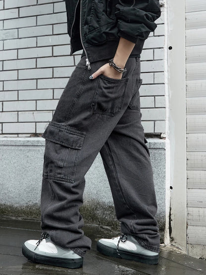 Jeans Baggy Y2K para Hombre – Pantalones Hip Hop Harajuku Oversize Pierna Ancha Denim Cargo Estilo Coreano Streetwear
