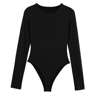 Body Mujer TRAF 2025 Slim | Manga Larga Negro