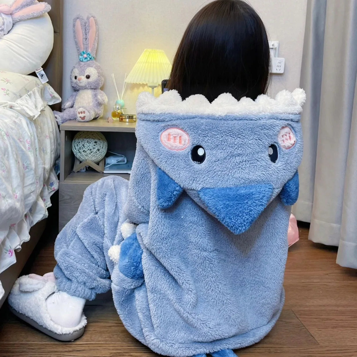 Pijama Enterizo Mujer Tiburón Unicornio | Kigurumi Invierno Cosplay