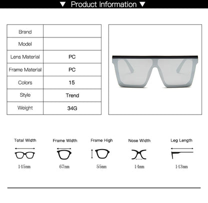 Gafas de Sol Vintage Planas Hombre Mujer | Estilo Cuadrado UV400 Degradado Unisex
