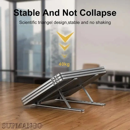 Soporte Portátil para Laptop de Aluminio | Base Plegable Ajustable para Notebook y MacBook | Accesorio Ergonómico