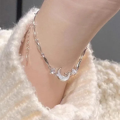 Pulsera Flor de Cerezo con Cristales Rosas – Joyería Dulce y Elegante para Mujer, Estilo Egirl de Fiesta