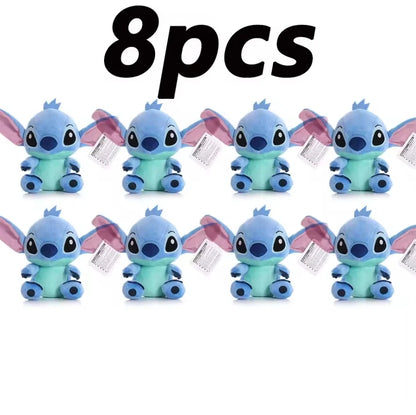 Peluche Stitch Disney 4/8 Pulgadas – Muñeco de Peluche Azul/Rosa | Juguete Anime Lilo & Stitch Regalo para Niños