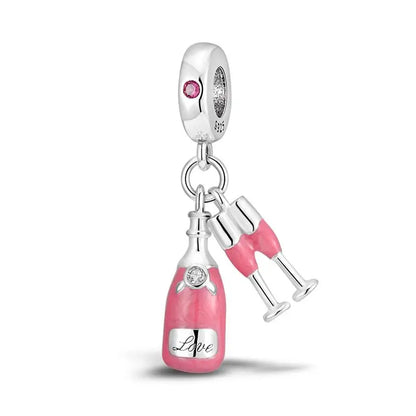 Charm princesa ángel rosa plata 925 – Abalorio de cumpleaños para pulsera tipo Pandora mujer