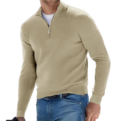 Suéter Hombre Manga Larga | Medio Cierre y Cuello en V | Tejido Oversized Transpirable Streetwear