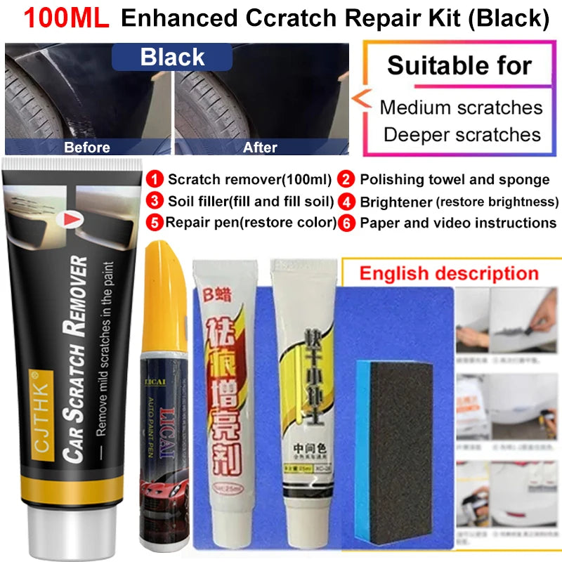 Removedor de Rayones para Auto R1 | Pulidor de Pintura, Restaurador de Brillo y Cera Anti-Rayaduras