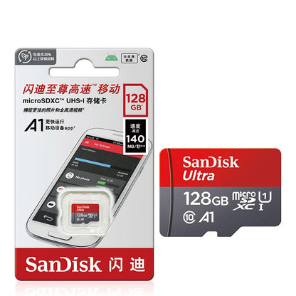 SanDisk MicroSD Class 10 UHS-1 | Tarjeta de Memoria TF 32GB 64GB 128GB 256GB Original para Smartphone, PC y Cámara