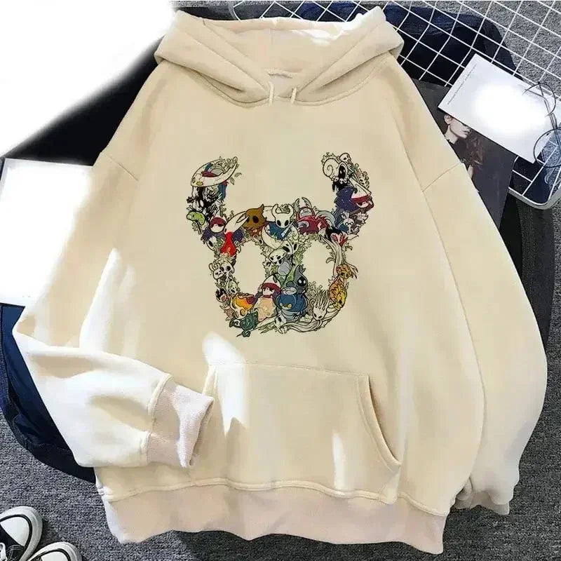 Hoodie Hollow Knight 2025 – Sudadera Ulzzang Corea Estilo Grunge Y2K Unisex con Estampado Streetwear