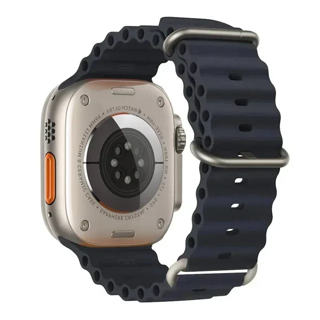Correa Ocean Band Compatible con Apple Watch | Pulsera Deportiva Ajustable 49mm 45mm 44mm 41mm 40mm Series SE 3 6 7 8 9 10 Ultra