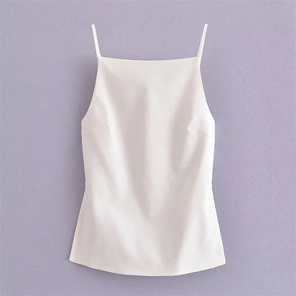 Top Mujer Sexy 2025 | Crop Top Sin Espalda con Tirantes Elegante Fiesta Verano