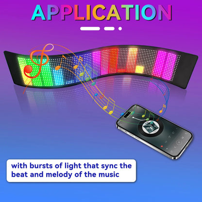 Pantalla LED Publicitaria Programable Bluetooth 5V USB – Cartel Animado para Autos y Tiendas