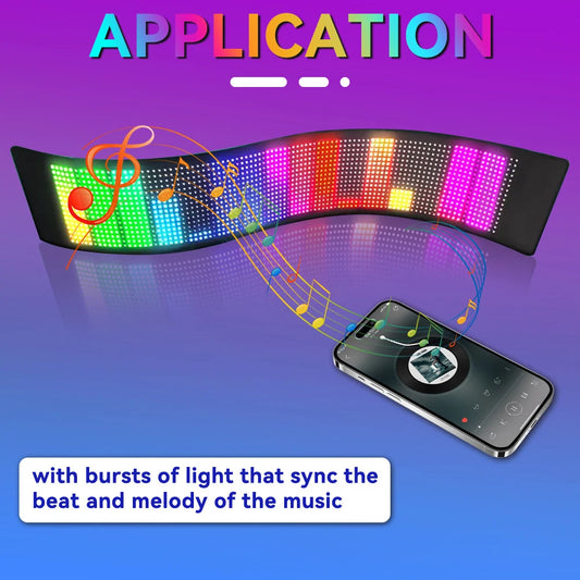 Pantalla LED Publicitaria Programable Bluetooth 5V USB – Cartel Animado para Autos y Tiendas