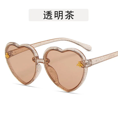 Gafas de Sol Corazón para Niños | Retro Rosa UV400 Lentes de Dibujos Animados