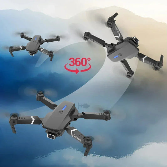Drone Profesional E88 4K Gran Angular con Cámara HD, WiFi FPV, Altura Estable y Diseño Plegable RC