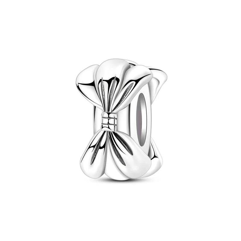 Charm de Plata 925 con Mariposa y Dragón – Abalorio Colorido con Zirconia Arcoíris para Pulseras DIY