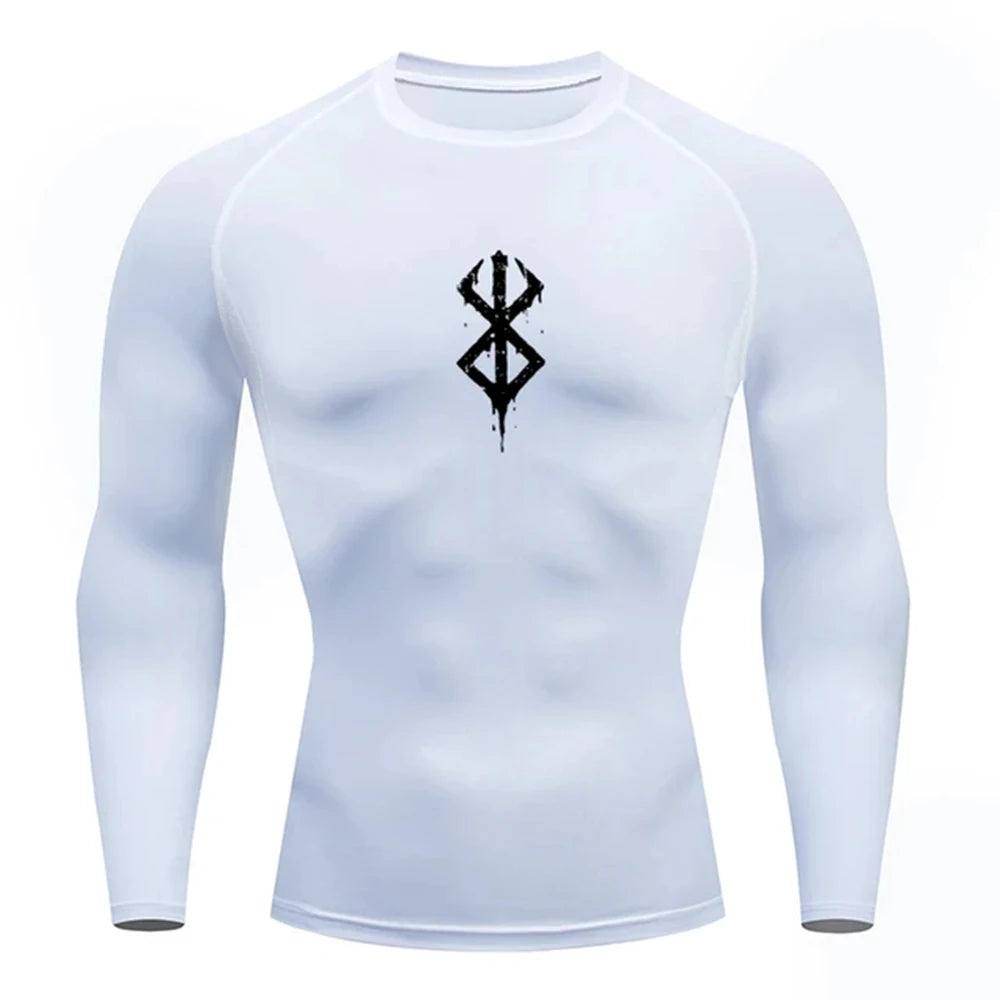 Camiseta Compresiva Anime Berserk Guts para Hombre – Gym, Running y Fitness, Manga Corta, Transpirable y Secado Rápido