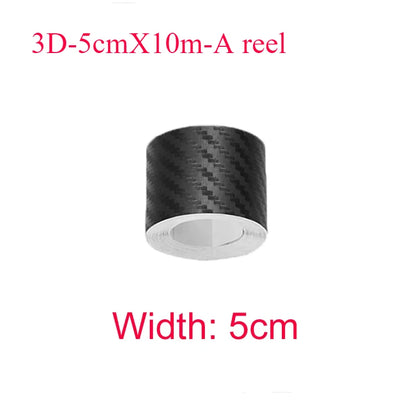 Sticker Protector de Umbral para Auto 3D Fibra de Carbono | Antirayones, Impermeable, Negro Mate