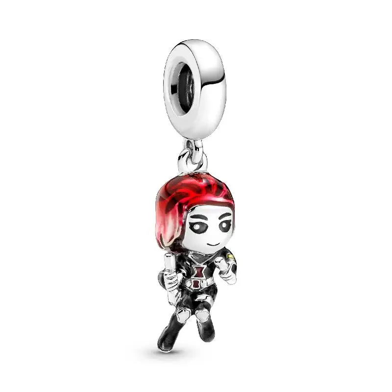 Charm Capitán América plata 925 – Abalorio de superhéroe para pulsera tipo Pandora