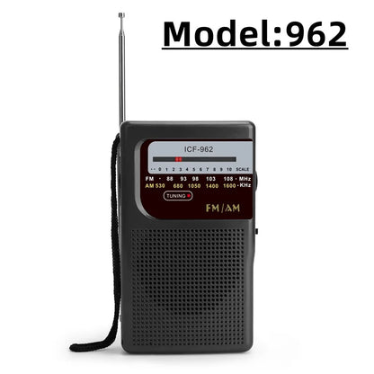Mini radio portátil AM/FM BC-R21/961/962 – Batería AA, mejor recepción y sonido duradero