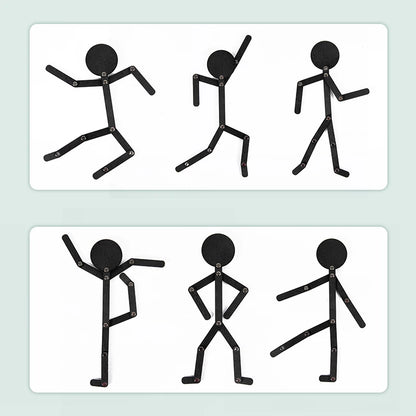 Kids Montessori Toys Wooden Early Learning Educational Puzzles Sporty Pose JigsawImprove Hands-on Skill Busy Board Gifts