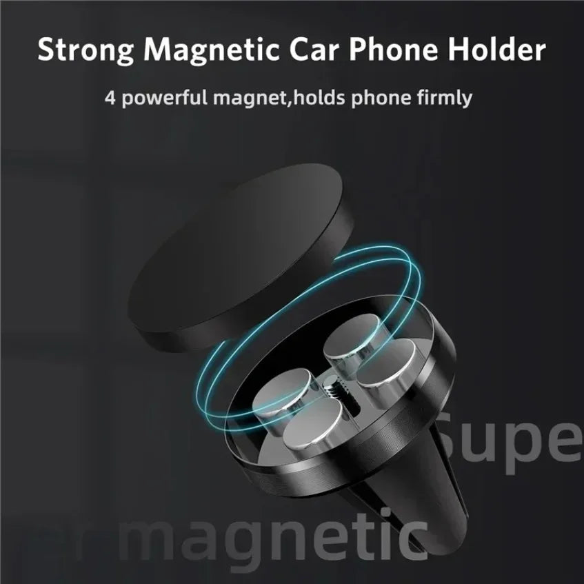 Soporte Magnético para Celular en la Ventila del Carro | Compatible con iPhone, Samsung, Xiaomi y GPS