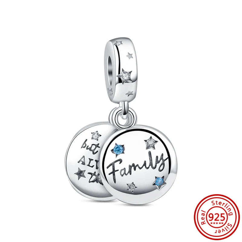 Charm universo plata 925 – Luna, sol, planeta, cohete y pluma de ángel para pulseras tipo Pandora, joyería DIY celestial