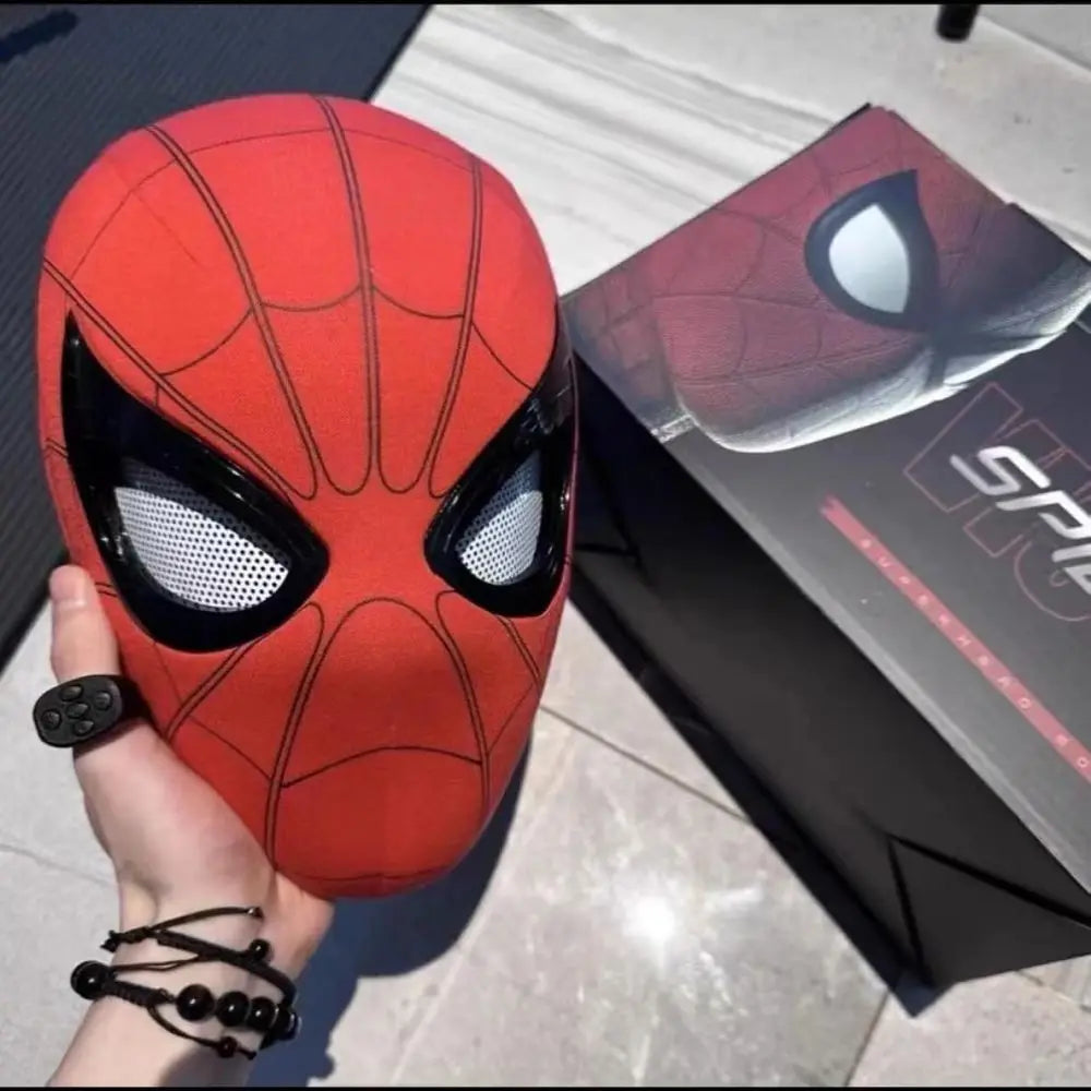 Máscara Spiderman con Ojos Móviles – Control Remoto Juguete Cosplay Infantil Halloween Navidad Peter Parker