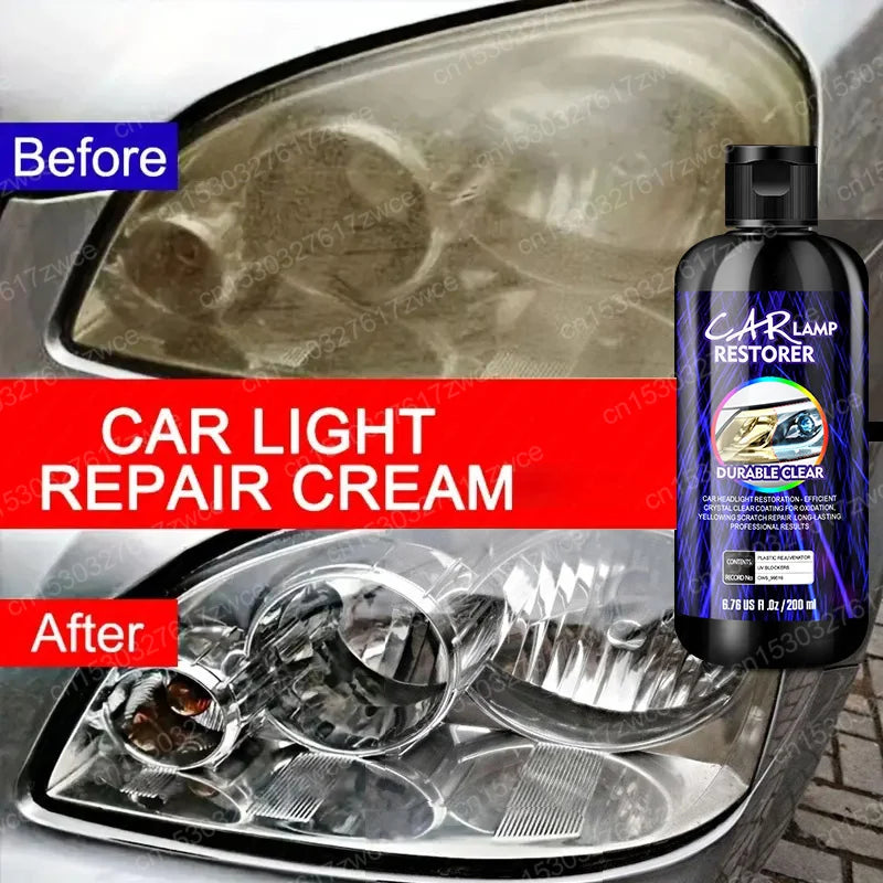 Car Headlight Polishing Agent Scratch Remover Repair Headlight Renewal Polish Liquid Headlights Restoration Kit Auto Accessories