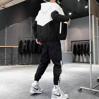 Chándal Hombre 2025 | Conjunto Deportivo 2 Piezas Sudadera con Capucha y Joggers Hip Hop Running