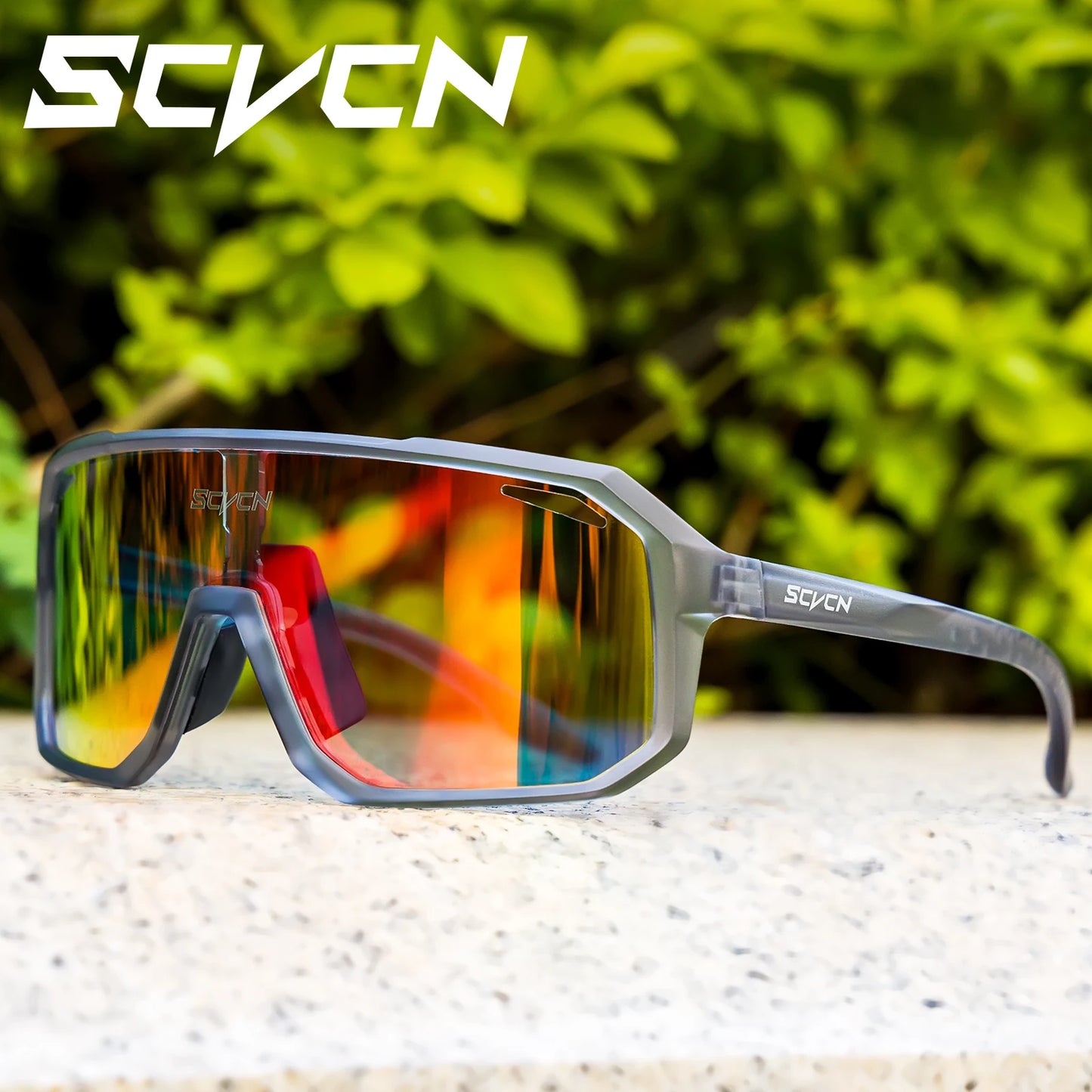 SCVCN Gafas de Ciclismo Deportivas | Lentes de Policarbonato HD | Protección UV400 | Antideslizantes y Ergonómicas para Hombres y Mujeres