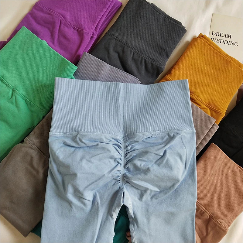 Leggings Deportivos de Cintura Alta sin Costuras | Pantalón Yoga Fitness Quick Dry con Efecto Push Up