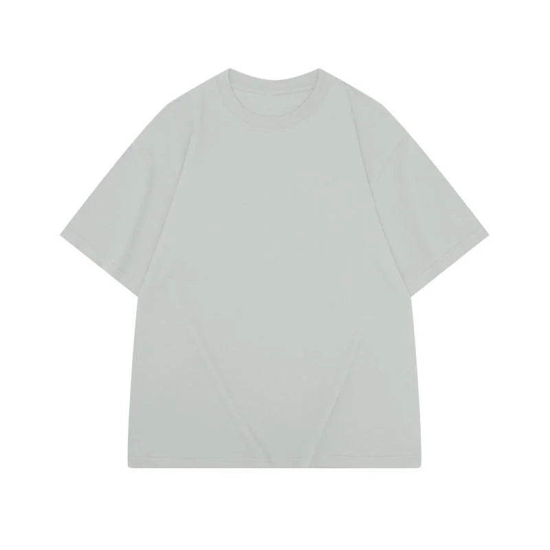 Camiseta Hombre 2025 | Oversize Algodón Pesado Manga Corta para Verano