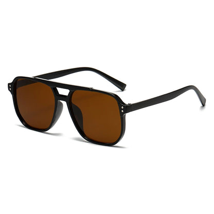 Gafas de Sol Vintage Unisex | Estilo Cuadrado, Lente Negra, Protección UV400