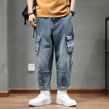 Jeans Stacked Oversize Hombre | Pantalón Vaquero Tallas Grandes Estilo Y2K Grunge Harajuku 2025