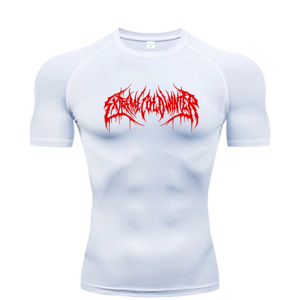 Camiseta Compresiva de Manga Corta para Hombre – Fitness, Gym, Running y Bodybuilding, Secado Rápido, Workout T-Shirt S-3XL