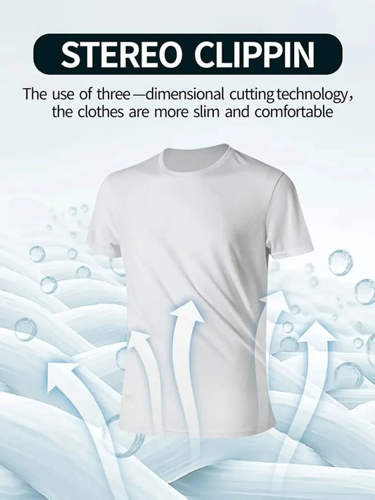Pack de 4 Camisetas de Hombre – Blanco y Negro, Ligeras, Secado Rápido, Transpirables y Absorbentes, Fitness, Gym y Running