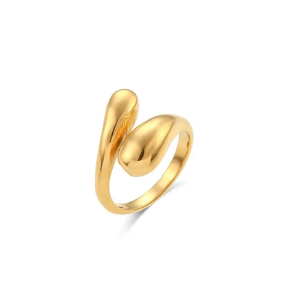 Anillo de Acero Inoxidable para Mujer | Diseño Simple y Elegante | Color Oro | Joyería de Alta Calidad para Boda o Fiesta