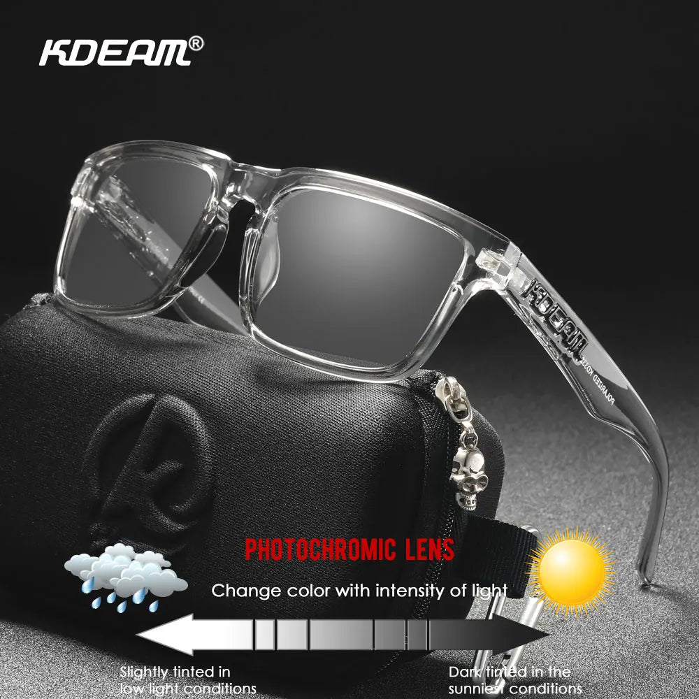 KDEAM Gafas de Sol Fotocromáticas y Polarizadas | Unisex Categoría 3 con Estuche de Lujo