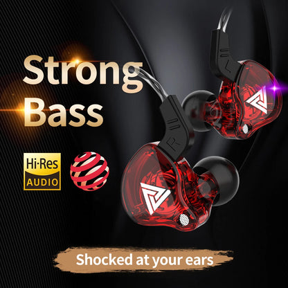 Auriculares In-Ear QKZ AK6 Originales | 6 Unidades Dinámicas con Micrófono, Sonido HIFI Estéreo y Subwoofer Deportivo
