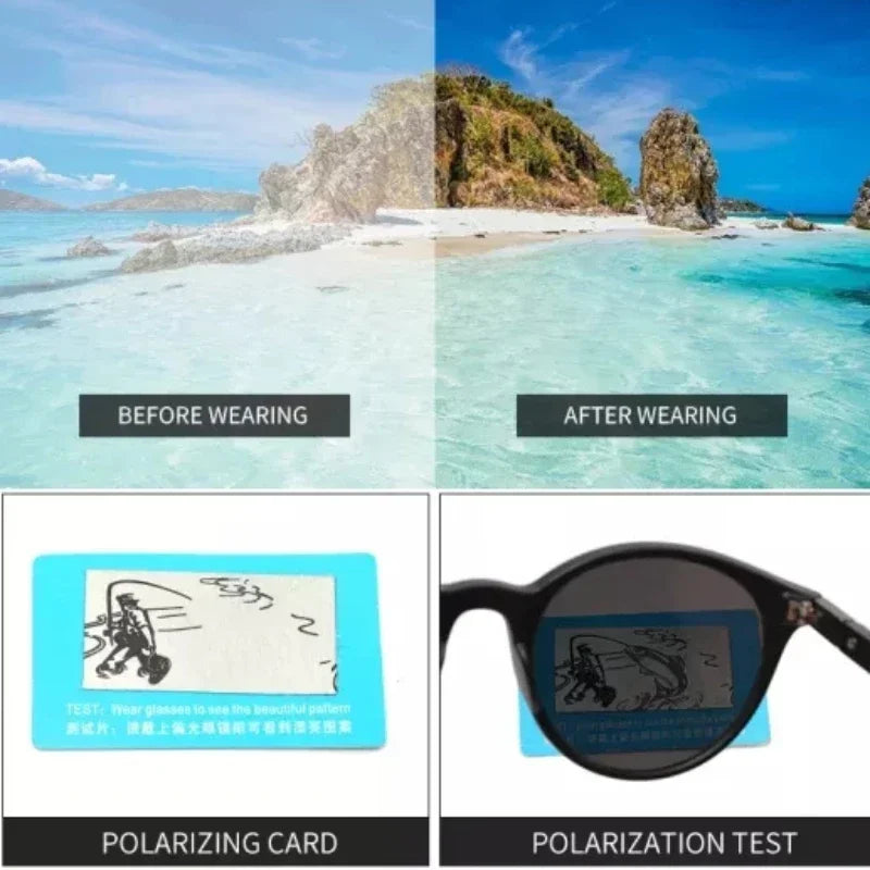 Gafas de Sol Redondas Polarizadas Unisex – Vintage Plásticas UV400 Antirreflejo para Conducir