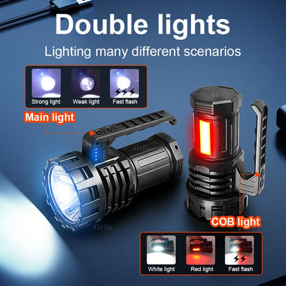Linterna Táctica Recargable 2025 – 2.000.000LM Súper Potente Ultra Brillante LED para Camping y Emergencias