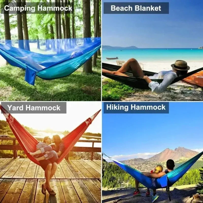 Hamaca de Camping con Mosquitera – Ligero de Tela Paracaídas 250x120 cm