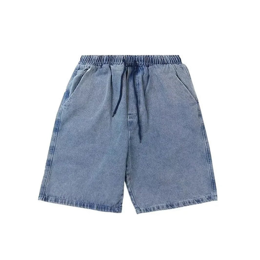 Shorts Jeans Azules para Hombre – Pantalones Baggy Harajuku Oversize Unisex Estilo Y2K Coreano Vintage Verano