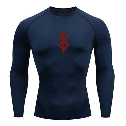 Camiseta Compresiva Anime Berserk Guts para Hombre – Gym, Running y Fitness, Manga Corta, Transpirable y Secado Rápido