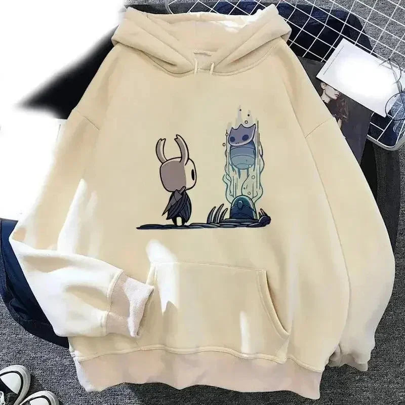 Hoodie Hollow Knight 2025 – Sudadera Ulzzang Corea Estilo Grunge Y2K Unisex con Estampado Streetwear